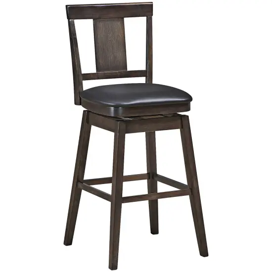 1PC\2PCS\3PCS\4PCS Swivel Bar Stool 29 inch Upholstered Pub Height Bar Chair with Rubber Wood Leg {1}