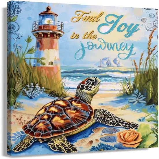 Summer Sea Turtle Wall Decor 08x12 inches {1}