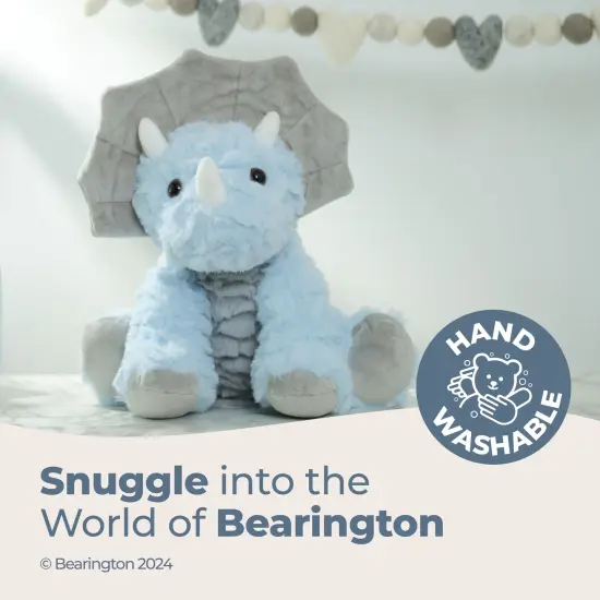 Bearington Lil' Tracer Plush Stuffed Animal Dinosaur with Rattle, 5 inch, For Ages 0-14 Blue {3}