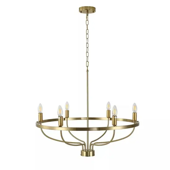 Industrial Retro Ceiling Light Pendant Lamp Rustic Iron Round Candle Chandelier {1}