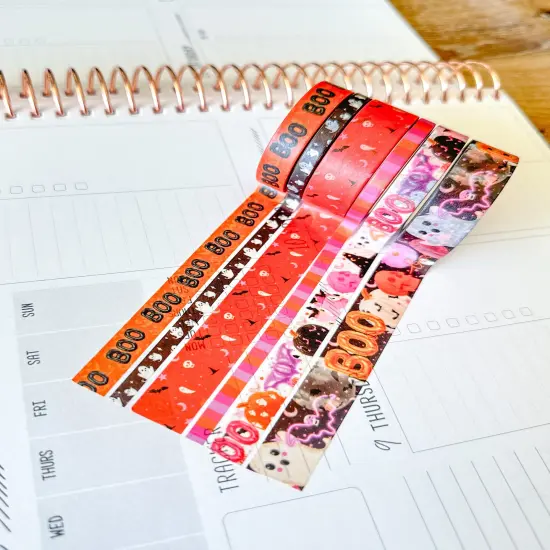 Halloween Party Ghosts Bats Boo! Washi Tape Set October 2024 - W117 {3}