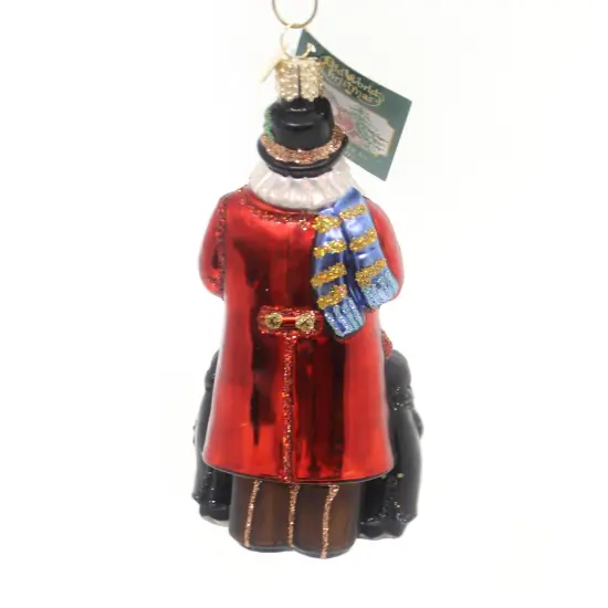 Old World Christmas 5.5 Inch Caroling Santa Tree Ornament , Penguin Noth Pole Red {2}