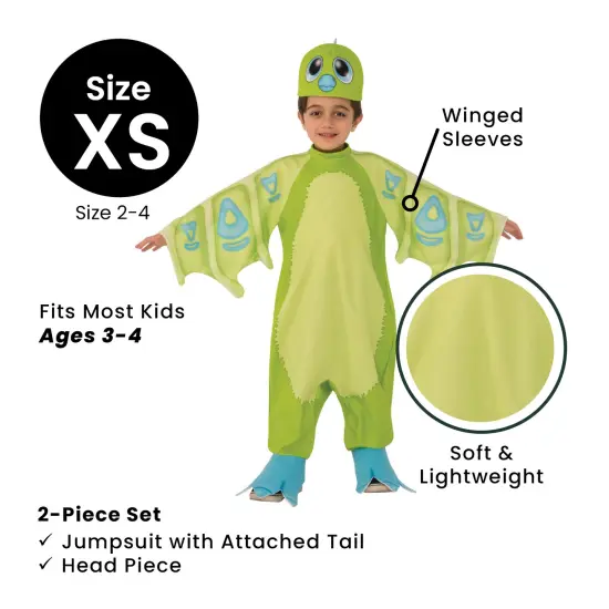 Rubies Draggles Hatchimal Green Children's Halloween Costume Size Extra Small 2-4 {5}