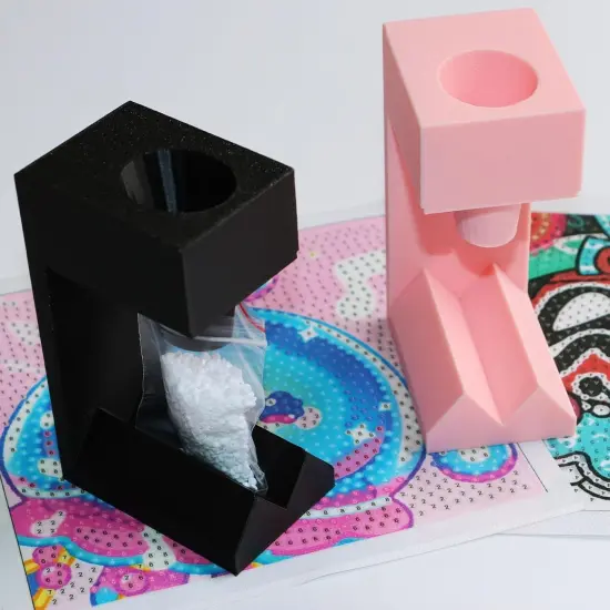 Diamond Painting Bag Funnel,Diamond Painting Drill Funnel for Zip Bags,Diamond Painting Accessories Tools (Pink) {3}