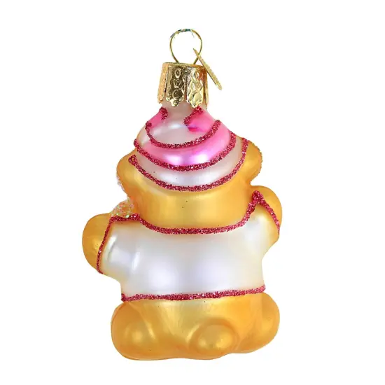 Old World Christmas 3.0 Inch Bab's 1St Teddy Bear Tree Ornament , Ornament Companionship Pink {2}