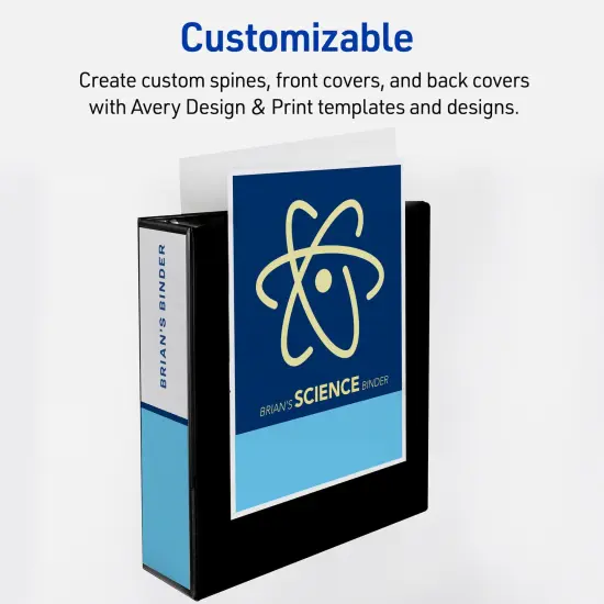 Avery Heavy-Duty View 3 Ring Binder, 3" One Touch EZD Rings, 670-Sheet Capacity, 3.5 Inch Wide Spine, Great for Home, School Supplies, Office, or Organization Needs, 1 White Binder (79193) {5}