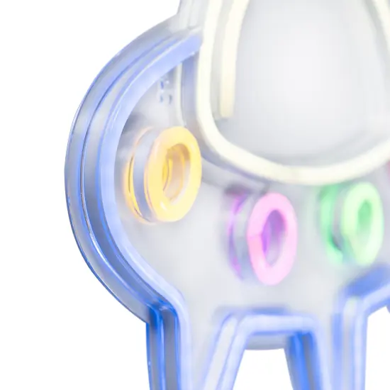 Northlight LED Spaceship Neon Lighted Wall Art - 16" White {7}