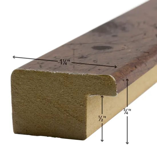 5x7 Picture Frame Bauhaus 125, 1.25" MDF Wood Composite Moulding, Faux Woodgrain Wall Display Frame for Art, Posters, or Photos by wallsthatspeak Dark Walnut {3}