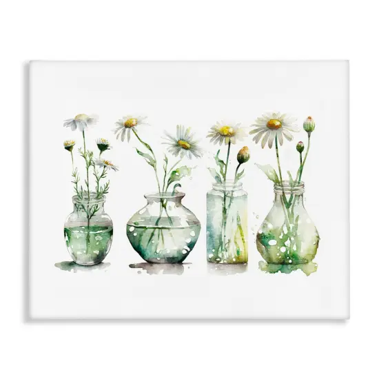 Stupell Industries Glass Vases Daisies Canvas Wall Art Design by Svetlana Aleynikova {1}