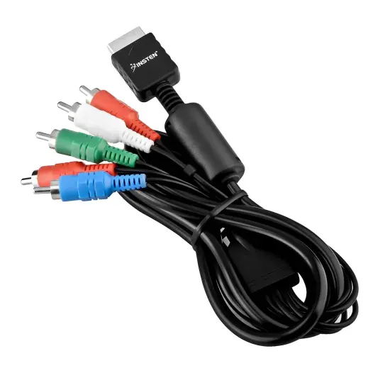 Multi Out Component AV Cable for Sony PS3 PS2 Console, Video Cord for Playstation 3 Slim HDTV Input Black {2}