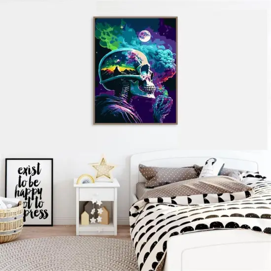 DIY Skull Paint by Numbers Kits for Adults - Skull A {3}