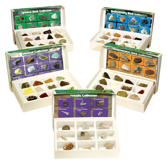 GeoSafari&reg; Complete Rock, Mineral, & Fossil Collections, Set of 57 {1}