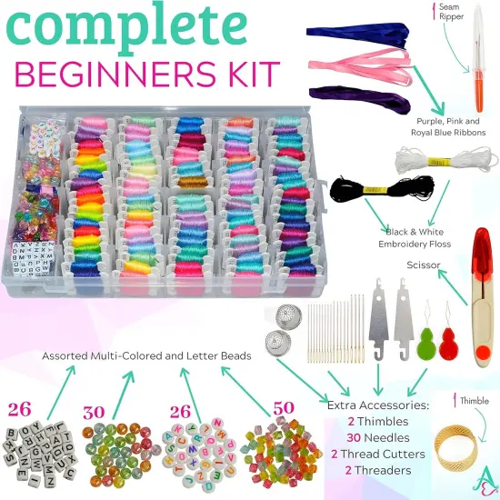 Embroidery Floss - 276pcs Embroidery Thread and Accessories - Colors are Labeled with Std Codes - Perfect Thread for Cross Stitch, Hand Embroidery {3}