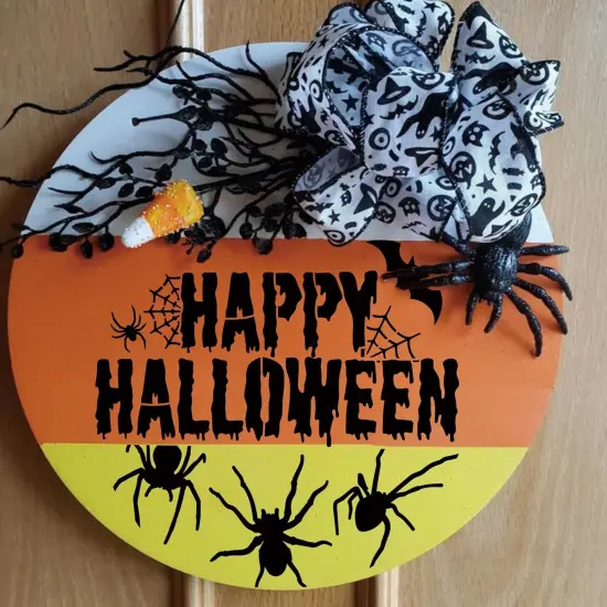 16 Pcs Halloween Stencils for Painting on Wood Reusable (16 Half Halloween) {3}