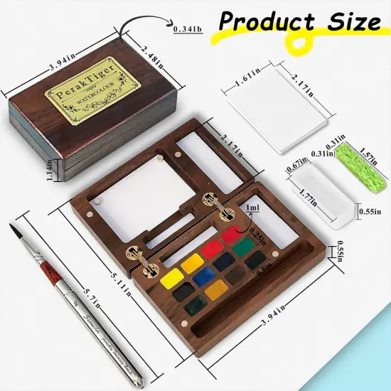 Portable Mini Watercolor Paint Set {3}