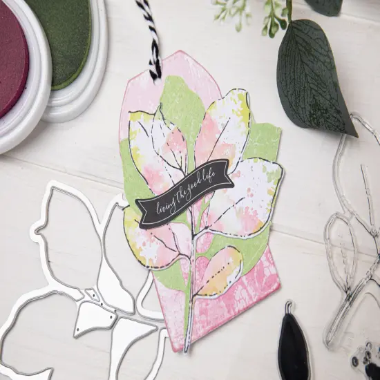 Sizzix Framelits Die & A5 Stamp Set By 49 & Market-12/Pkg {6}