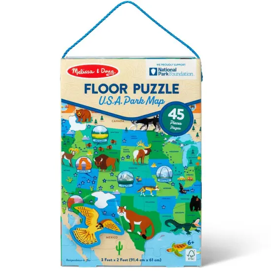 National Parks Floor Puzzle - U.S.A. Park Map {1}