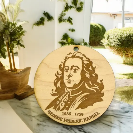 Ornament - George Frideric Handel Raw Wood {4}