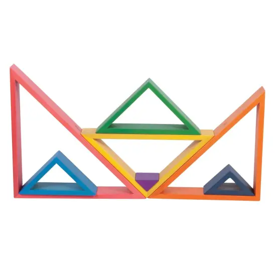 Wooden Rainbow Architect Triangles - Set of 7 {5}