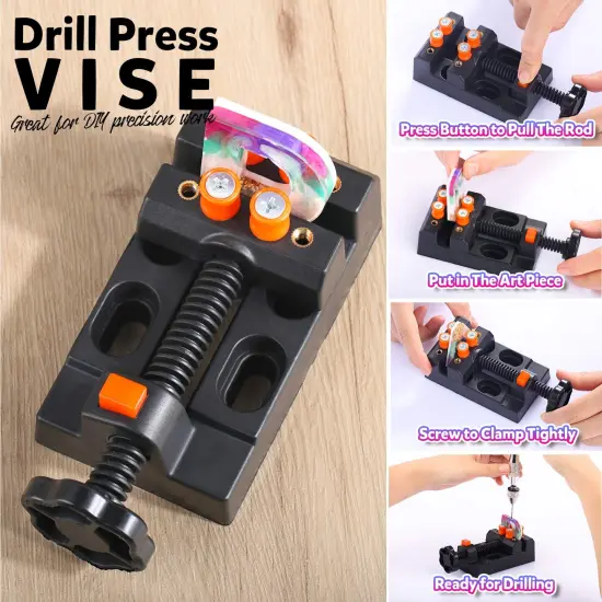 LEOBRO Hand Drill, Pin Vise Hand Drill for Jewelry Making, Mini Drill with Small Drill Bits, Drill Press Vise, 210pcs Keychain Making Supplies, Resin Tools for Jewelry Keychains Miniature Crafts {6}