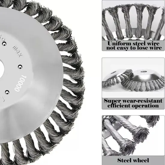 Replacement Steel Wire Brush Cutter Trimmer Head for Garden Weed and Grass {2}