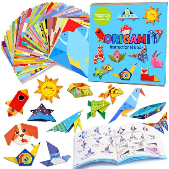 98 Sheets Origami Kit for Kids Ages 5-8 8-12, with Guiding Book, 47 Patterns, DIY Art and Craft Projects, Beginners Children's Day Gift Boy Girl {2}