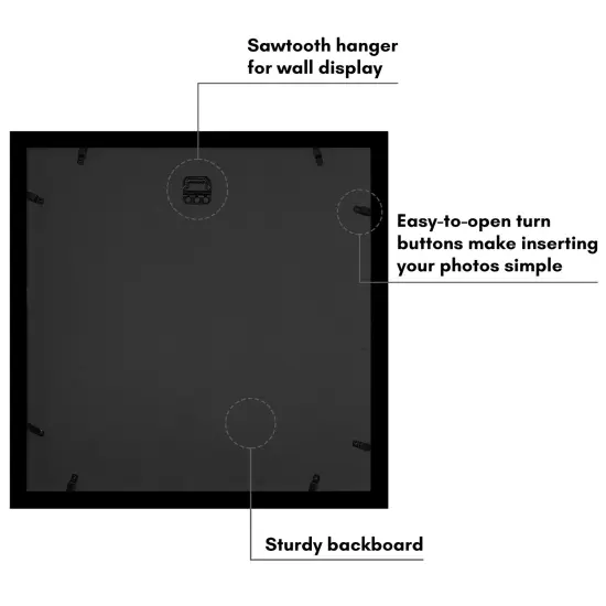 Americanflat 14x14 Collage Picture Frame - Fits Six 4x6 Photos or One 14x14 Photo {12}