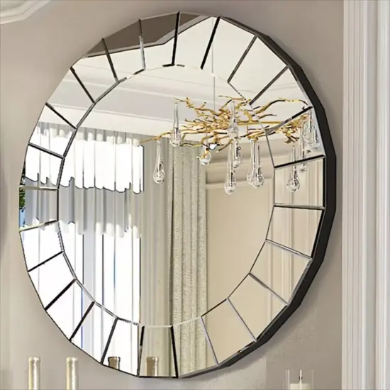 XXL Large Round Art Decor Wall Mirror Entry Living Room Venetian Ornate Mirror {1}