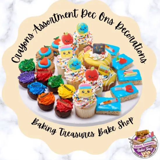 12 Crayons Assortment Dec Ons Decorations {3}