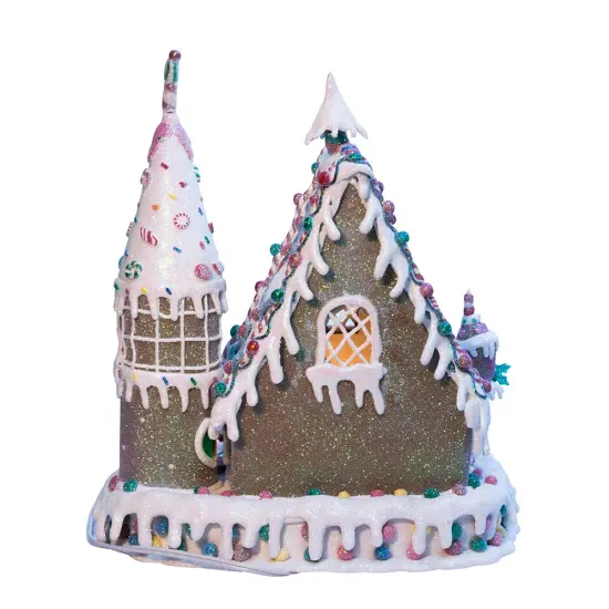 13" Gingerbread House with Lights {2}
