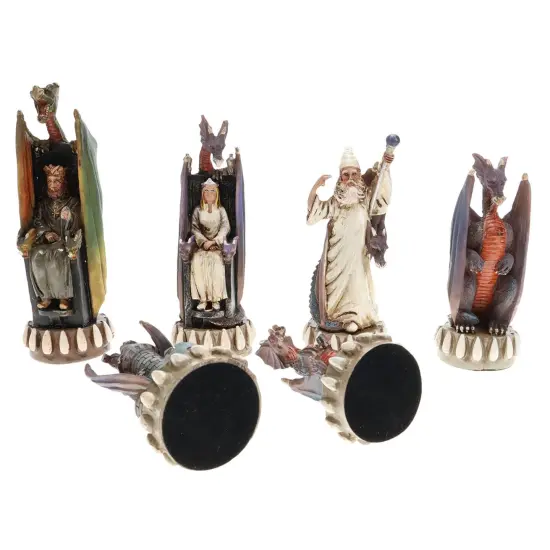 WE Games Hand Painted Dragon Themed Chess Pieces with 4.7 in. King. {4}