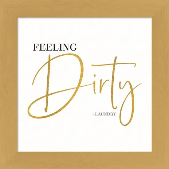 Laundry Art VIII-Feeling Dirty by Tara Reed 13" x 13" Framed Wall Art {1}