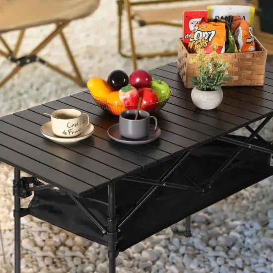 Folding Camping Table Folding Outdoor Table with Mesh Storage Bag {6}