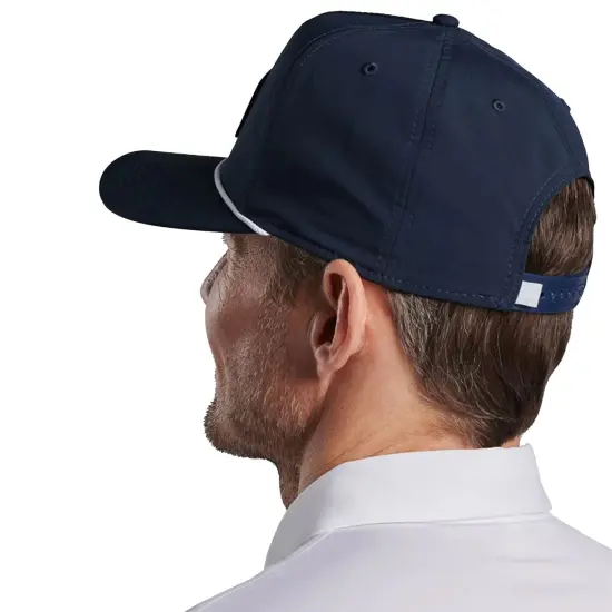 Richardson&reg; Five Panel Classic Rope Cap White/ Navy {5}
