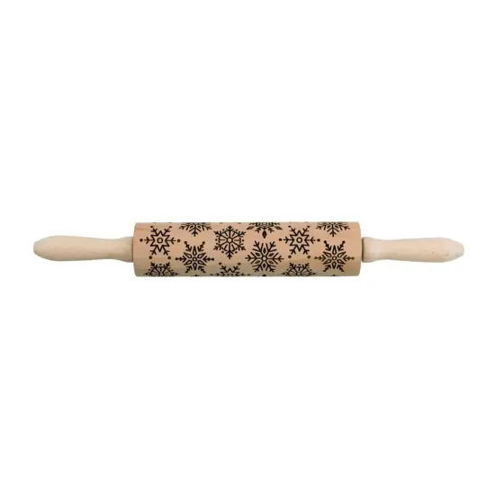 Harold Imports Snowflake Embossed Rolling Pin {1}