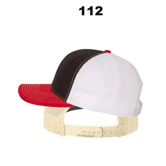 Richardson&reg; Snapback Trucker Cap Charcoal/ Pink {3}