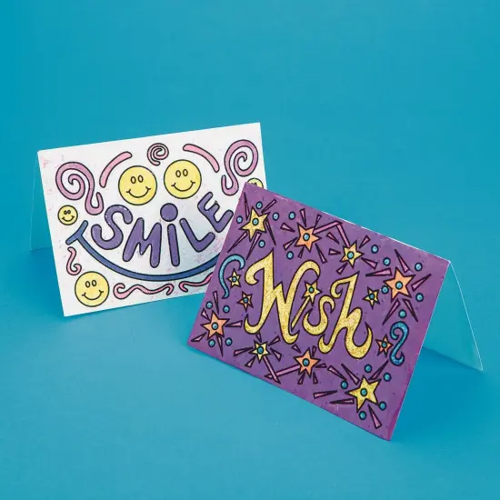 Good Vibes Velvet Art Cards Craft Kit (Pack of 48) {3}