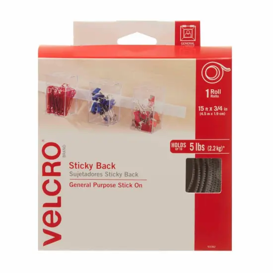 Brand Sticky Back Tape, 5 yds x 3/4", White {1}
