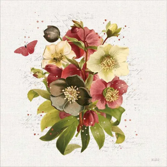Vintage Petals VII by Katie Pertiet 12" x 12" Canvas Wall Art {2}
