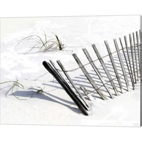 Beach Fence I by Karen J. Williams 20" x 16" Canvas Wall Art {1}