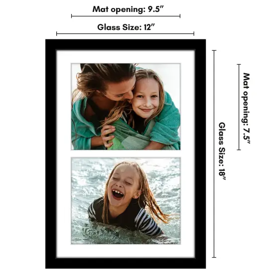 Americanflat 12x28 Collage Picture Frame - Fits Two 8x10 Photos or One 12x18 Picture {8}