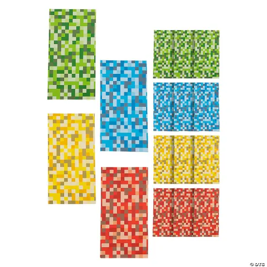 Pixel Pattern Paper Treat Bags - 12 Pc. {2}