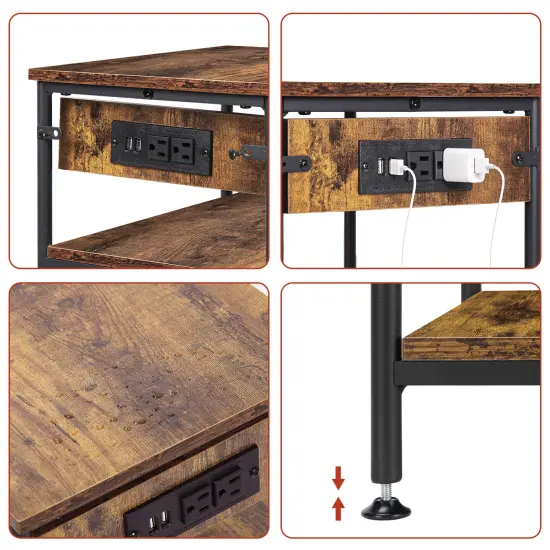 2pcs Nightstands with Charging Station {3}