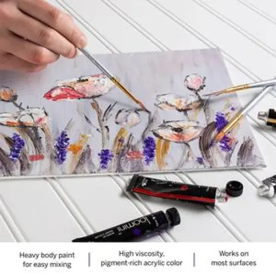 Premium Acrylic Paint Set with Paint Brush Set {4}