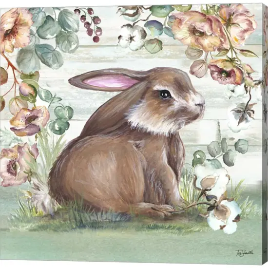 Farmhouse Bunny I by Tre Sorelle Studios 12" x 12" Canvas Wall Art {1}