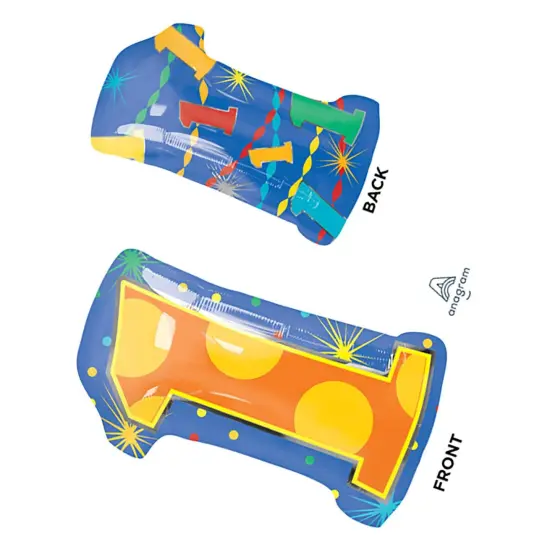 Number 1 Confetti Dots 20 Inch Foil Mylar Balloon {5}