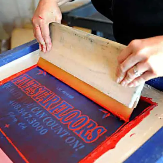 Screen Printing Squeegee for Screen Print Ink Scraper, 75 Durometer Wooden 9.4 inch {3}