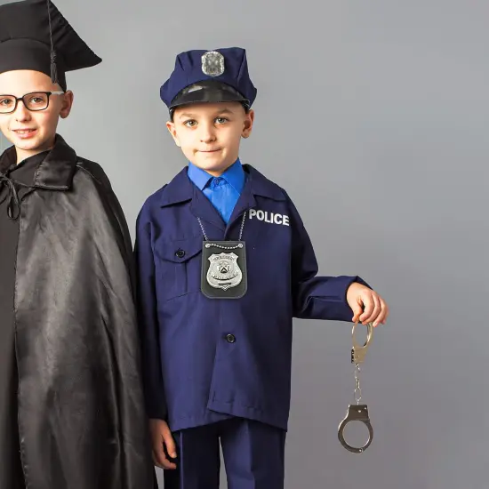 4E's Novelty Police Accessories for Kids - Fake Police Badge and Police Handcuff Set - Ideal Police Gear for Kids - Police Party Favor & Dress Up Prop {2}