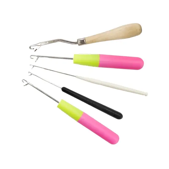 5PCS Latch Hook, Different Sizes Small Crochet Hooks Needle for Hair {4}