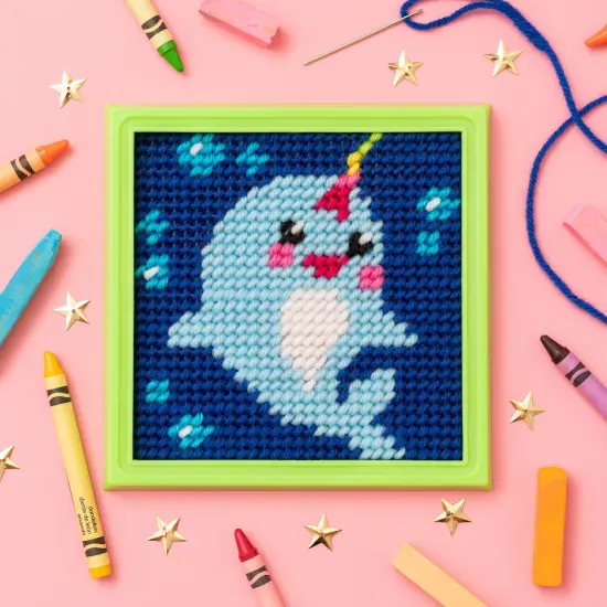 Colorbok Sew Cute! Needlepoint Kit-Narwhal {4}